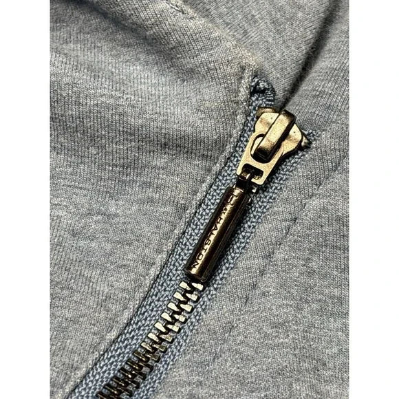 H by Halston Womens 22W Blue Asymmetrical Zip Knit Jacket Moto Blazer Stretch - Picture 7 of 10